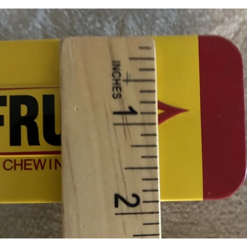 Wrigley's Juicy Fruit Chewing Gum Tin Box  Hinged Lid Empty 6.5x2x2.5